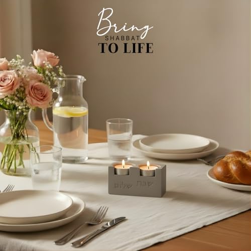 Cube Luxury Candle Holder Set – Modern Décor for Living Room & Dining Table Gray - color: Gray (Cube), size: Short