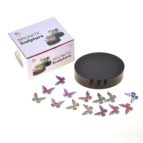 PowerTRC Toy Magnetic Desktop Sculpture (Butterflies) | Mini Magnetic Art Decoration for Desktop | Fun Stress Relief Office Gift