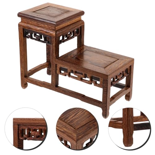 Gadpiparty Chicken Wenge Wood Base Display Stand 7.5X5.7X3.4 Inch Riser for Vases Statues and Home D Cor Accents