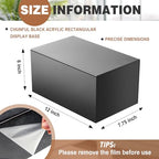 Chunful Black Acrylic Display Box Riser Trophy Base Acrylic Pedestal Stand Block Versatile Trophy Diorama Base and Storage for Photography Home Office Decor Showing (12" L X 7.75" W X 6" H) - size: 12" L X 7.75" W X 6" H