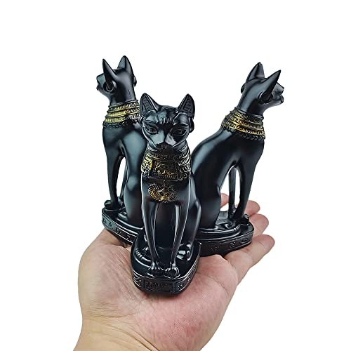 Large Bast Bastet Cats Crystal Ball Holder Sphere Display, Natural Healing Feng Shui Glass Ball Holder Base Statue Decoration for 80mm-150mm Sphere - style: Large Bast Cat