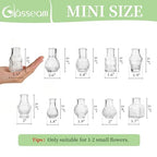 Glasseam Small Bud Vases for Centerpieces: 20PCS Mini Clear Glass Vase Set for Flowers Decor Wedding Party Baby Shower Dining - 2.7" Tiny Table Decorations Centerpiece