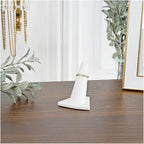 Plymor White Rubber Ring Finger Display, Single on Triangular Base, 2" W x 1.625" D x 2.125" H - color: White