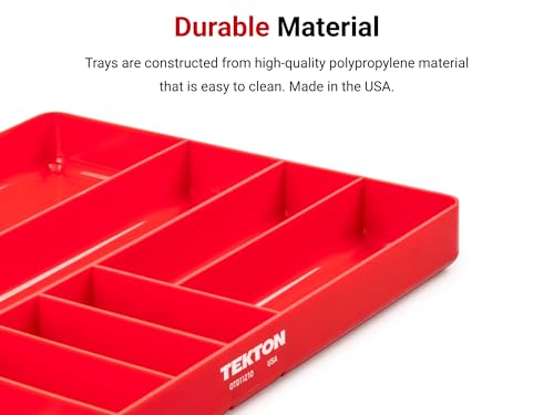 TEKTON 10-Compartment Organizer Tray (Red) | OTD11210 | Made in USA - color: Red, size: 10-Compartment