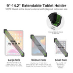 elitehood Aluminum Diagonal Design 72" iPad Tripod Floor Stand, Heavy Duty Adjustable Tablet Stand Holder, Flexible Gooseneck iPad Stand for Pro 13 12.9 11, Air, Samsung Tab and More 9-14.2" Devices - size: 9–14.2" · Diagonal Clamp