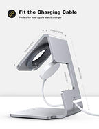 Lamicall Apple Watch Accessories, Watch Stand for Apple Watch Magnetic Fast Charger, Desk Charging Stand Holder Dock, Gift Gadeget for iWatch Series SE 11 10 9 8 7 6 5 4 3 2 1, Series Ultra, Sliver - color: Sliver