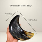 Moon Shape Horn Made Dish Tray for Dining Table Decent Design Decorative Functional Moon Shape Tray to Serve Snack Catch-All Tray-Decor Tray-use as Coffee Table Tray Entryway Farmhouse Décor Bowl