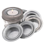 Tea Light Candle Holder Metal Lid Inserts by Mason Jar Lifestyle (6 Pack, Regular Mouth) - size: Regular Mouth