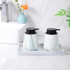 Bathroom Vanity Tray - 11'' Ceramic Rectangle Countertop Tray, Heavy-Duty Perfume Organizer Plate, Jewelry Ring Tray, Kitchen Soap Dispenser Stone Trays, Marble White - color: Marble White