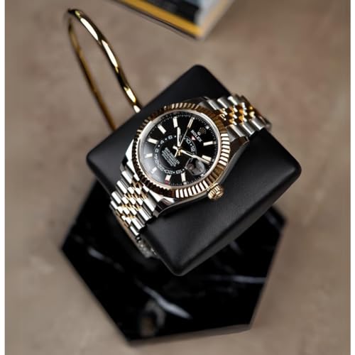 LYS&LYX Watch stand watch display stand watch holder watch Handcrafted watch holder (1-black/glod/black) - color: black/glod/black