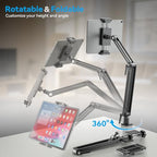 Jakeko Magnetic Portable Monitor Stand 15.6" - up to 16" 18.5" 22 inch Tablet Holder for iPad VESA Mount 75mm for Desk Adjustable Foldable 360° Swivel (Up to 16.5'') - size: Up to 16.5''
