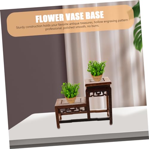Gadpiparty Chicken Wenge Wood Base Display Stand 7.5X5.7X3.4 Inch Riser for Vases Statues and Home D Cor Accents