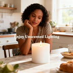 4x4 Inch White Pillar Candles, 2 Packs, 200-Hours Long Burning Time Totally, Unscented Large White Candles for Mantel Decor, Home Holiday Table Decor, Smokeless & Dripless - size: 4x4