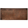 HF by LT Mophead Hydrangea Pattern Metal Boot-Tray, 30 x 13 inches, Antique Copper - color: Hydrangea Design, Antique Copper