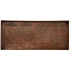 HF by LT Mophead Hydrangea Pattern Metal Boot-Tray, 30 x 13 inches, Antique Copper - color: Hydrangea Design, Antique Copper