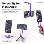 ULANZI MA30 Magnetic Phone Tripod Stand for iPhone-Aluminium Maglock Smartphone Mini Tripod Pocket Cell Phone Stand Strong Magnet Quick Mount Compatible with iPhone 17 16 15 14 13 12 Series, Purple - color: Purple