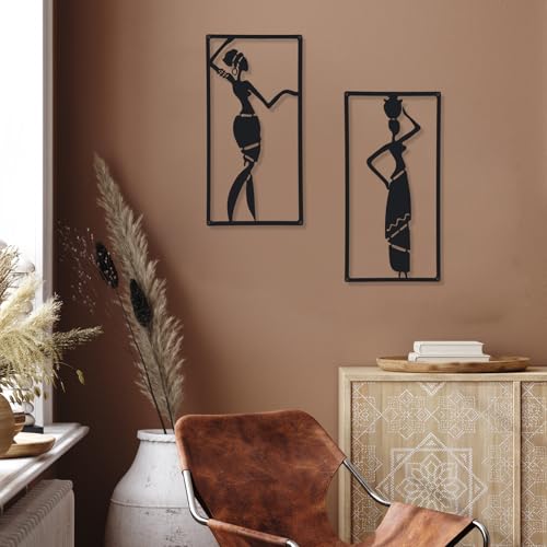CHENGU 3 Pieces Metal Minimalist Abstract Woman Wall Art Line Drawing Wall Art Decor Single Line Female Home Hanging for Kitchen Bathroom Living Room(Artistic Body) - style: Artistic Body