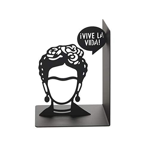 Balvi Frida Bookend – Decorative Metal Book Holder for Shelves and Desks, Ideal for Home and Office Décor, for Art Lovers and Readers – Sujetalibros