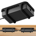 2 Pack Universal Silicone Laptop Charger Holder,Under Desk Power Brick Mount Organizer for Charging Brick & Cables,Flexible Non-Slip Power Bricks Mount,Secure Supply Holder for Laptop Charger,Black - color: Black*2