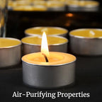 48 Pack Beeswax Tealight Candles Bulk,Pure Natural Bees Wax in Aluminum Shell - 4 Hour Extended Burn Time,Smokeless Tea Light Candles for Home Deco,Table centerpieces - style: 48 packs