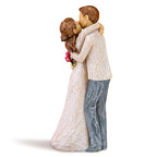 AIDLNS Couple Figurine Gift for Wife - Husband and Wife Hug Statue Hand-Painted Sculpture Romantic Anniversary Birthday Christmas Love Gifts for Girlfriend Boyfriend - color: Couple Figurine