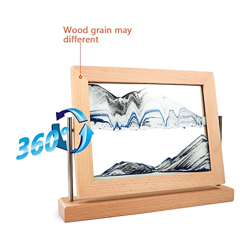 Bochino Moving Sand Art Picture Dynamic Sand Picture 3D Sand Art Frame Sandscape Moving Sand Picture for Home & Office Décor - color: Bule