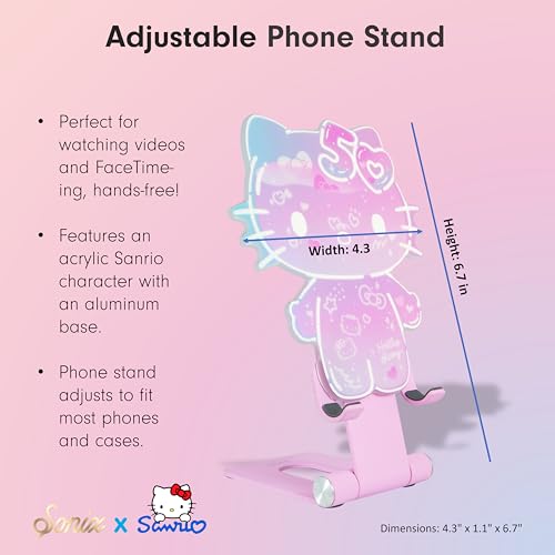 Sonix x Sanrio Character Phone Stand | Adjustable Cell Phone Holder, Desk Stand, Dock | Hello Kitty 50th Anniversary - color: Hello Kitty 50th