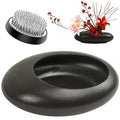 Flower Frog Vase Kit, Ikebana Floral Arrangement Ceramic Water Drop Pot Flower Arrangement Vase Kit (Dark Brown Large Size) - color: Dark Brown Large Size