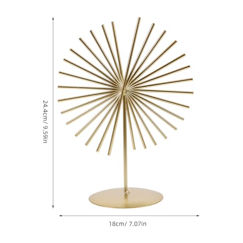 ARTIBETTER Abstract Lines Metal Sculpture 9.6 Inch Modern Desk Decor Geometric Craft Ornament for Office Living Room Tabletop Decoration