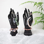 Framendino, Female Mannequin Hand Jewelry Display Holder Stand for Bracelet Necklace Ring Plastic (Black, 2 Pack) - color: Black, size: 2 Pack