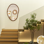 Irregular Wall Mirror Decorative Asymmetrical Mirror Abstract 32x22 inch - size: 32"L x 22"W