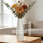 12 Inch White Vase Ceramic Flower Vase, Tall Vases for Pampas Grass, Home Decor, Modern Textured Vases for Living Room Decorations,Table Centerpieces,Shelf,Farmhouse Small Ceramic Vase - style: Shape 8