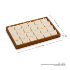 Oirlv Wood 24 Grids Jewelry Tray with Removable Inserts Jewelry Pads Necklace/Pendant Display Organizer Tray(Creamy-white) - color: Creamy-white 24 grid necklace/pendant jewelry tray