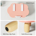 AFOOYO Adjustable Wood Laptop Stand, Ergonomic Height Angles Computer Stand, Cloud-Shaped Holder Riser Notebook Stand for Desk Compatible with Air, Pro, Dell, HP, Lenovo More 10-17.3" Laptops, Pink - color: Pink
