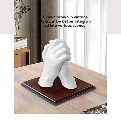 Falling in Art Wood Square Base-Hand Casting Structure Base, DIY Crafts, Keepsake Display, Art Exhibition, Home Decoration, 8'' - size: Square 8''