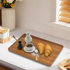 XZHXFX Bamboo Vanity Tray, Decorative Tray for Counter, Coffee Table, Kitchen, Bedroom (Large) - size: 14.2" x 9.8" x 0.6"
