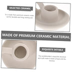 GARVALON 2pcs Stylish Decorative Candleholder Minimalist Ceramic Candle Stands for Home Decor Weddings and Events Elegant for Table Centerpieces
