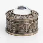 Veronese Design 2 3/4" Tall Eye of Providence Free Mason Trinket Box Cold Cast Resin Antique Bronze Finish Sculpture Gift
