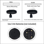 Battery Operated LED Spotlight, Picture Spot Lights, Indoor Uplighting, Puck Lights with Remote, Plants Tree Spotlight, Display Light for Paintings Dartboard Portrait Frame-Black - color: Black