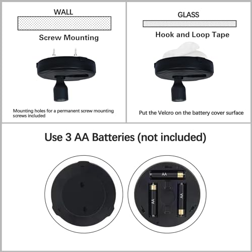 Battery Operated LED Spotlight, Picture Spot Lights, Indoor Uplighting, Puck Lights with Remote, Plants Tree Spotlight, Display Light for Paintings Dartboard Portrait Frame-Black - color: Black