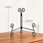 Plate Stand, 8 Inch Plate Holder Display Stand 2 Pack, Black Metal Picture Stand Picture Frame Easel for Home Office Exhibition Reception - size: 8 Inch - 2Pack