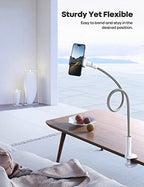 Lamicall Phone Holder Bed Gooseneck Mount, Cell Phone Clamp Clip for Desk, Flexible Long Arm Headboard Bedside Lazy Bracket, Overhead Table Stand Grey - color: Grey