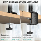 WALI Single Long Monitor Arm - Computer Monitor Arm Desk Mount for 13-32 inch, Hold up to 19.8lbs, Extra Long Adjustable Stand, Full Motion Tall Arm, VESA 75/100mm, (GSDM001L) - size: 13"-32", style: Single Arm