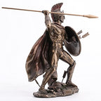 VERONESE DESIGN 8.5" Tall King Leonidas Greek Warrior of Sparta Cold Cast Bronzed Resin Sculpture Statue - size: 8.5inch