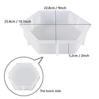 Bookends Resin Molds Set Book Stopper Organize Silicone Mold Crystal Epoxy Resin Molds for Books Office Desktop Organizer (Heart Shape, Round, Hexagon) - color: 3 Bookend molds