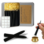 Dripless Taper Candle Meditation Candles,Black 20 Minute Mini Prayer Candlestick Pure Beeswax Candles with Brass Candle Holder for Yoga & Spiritual Rituals,30-BLA - color: MCBEE30PC-BLACK