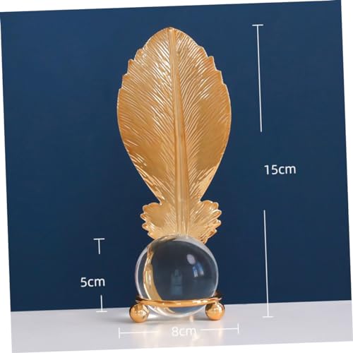 Luxury Crystal Golden Leaf Design Decor for Table and Cabinet Unique Leaf Ornament for Stylish Living Spaces