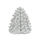 Creative Co-Op Decorative Resin Pinecone Bookends, Silver Finish, Set of 2 - color: Silver