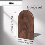 Book Ends for Shelves Heavy Duty Books Bookend Book End Decorative Wooden Book Holders Book Stopper for Shelves Coolest Shelf Bookends for Kids Books Shelf Holder Organizer Accessories (Walnut 1 Pair)