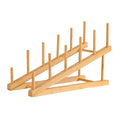 Plate Stands For Display,Wooden Plate Racks Dish Stand Holder, 5-Tier Display Stands For Tabletop Book, Art Print, Puzzle, Cutting Board Kitchen Cabinet Organizer - color: 1Pack
